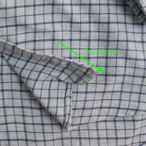 FAHERTY || Men's Soft Light Flannel Ash Grey Plaid Size XL *Small flaws* - Picture 9 of 10